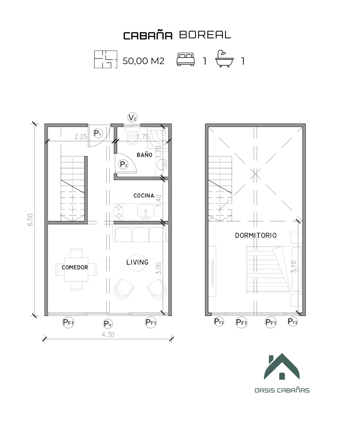 Plano de cabaña boreal